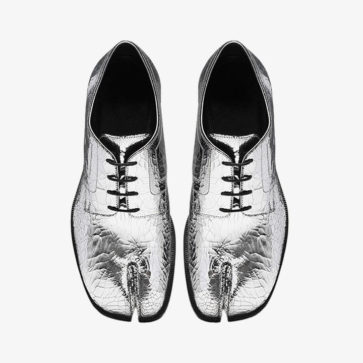 Split-toe broken mirror lace-top Shoes - Arno Conti Shoe