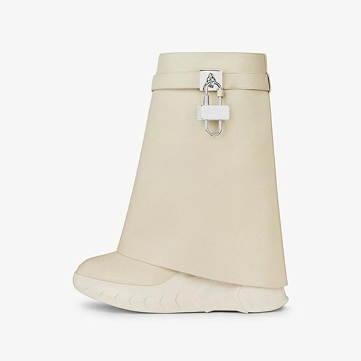 Beige Calfskin Ankle Boots 80mm - Arno Conti Shoe