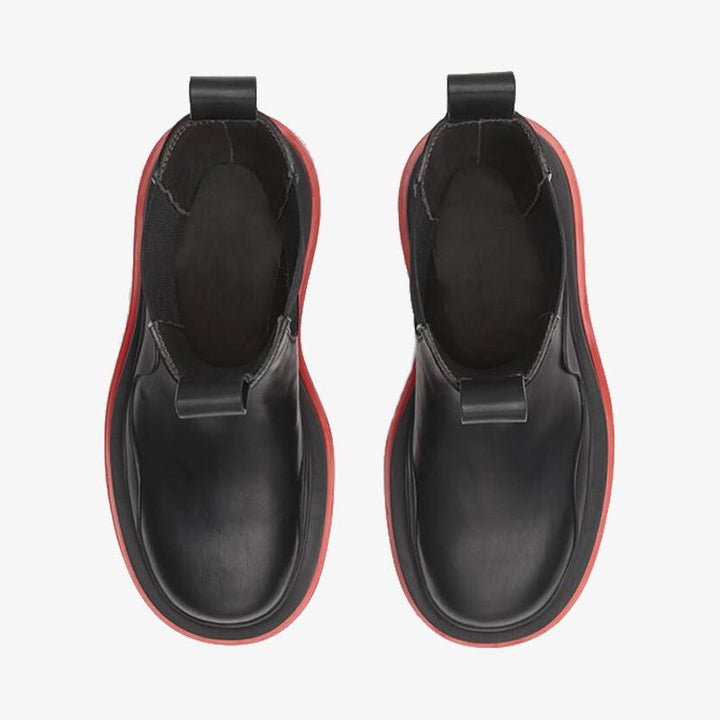 Black/Red Chelsea Boots - Arno Conti Shoe