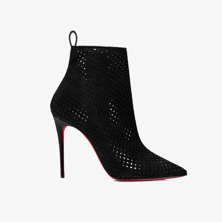 Suede Sporty Stiletto Ankle Boots - ARNO CONTI