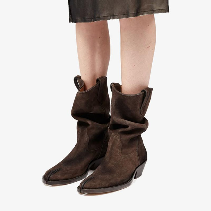 Cedar Brown Split-toe Western Boots - Arno Conti Shoe