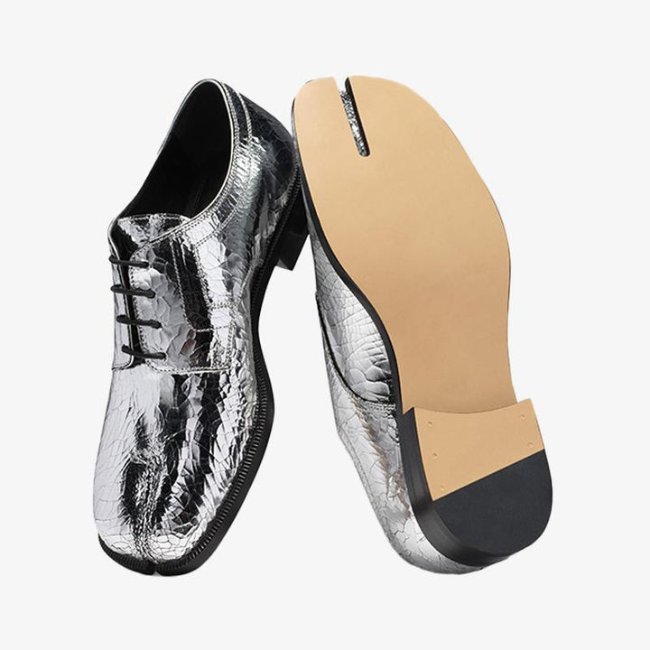 Split-toe broken mirror lace-top Shoes - Arno Conti Shoe
