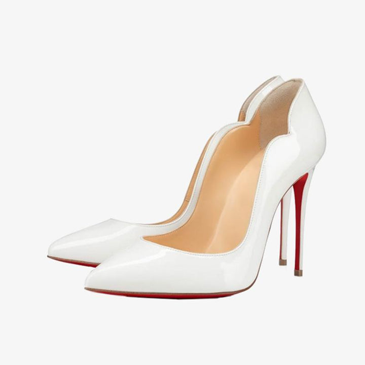 White Patent Leather Stiletto Pump - ARNO CONTI