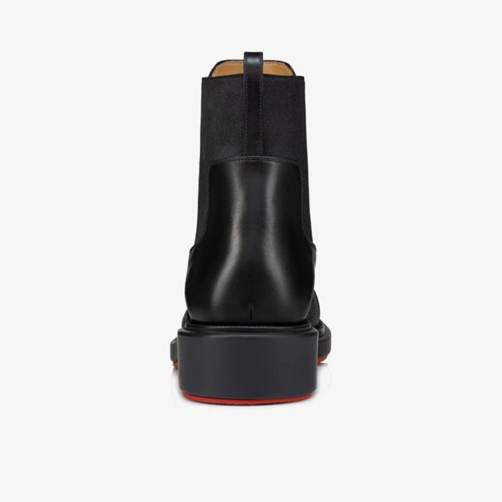 Red-Outlined Black Leather Boot - ARNO CONTI