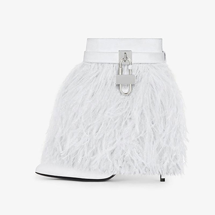 Elegant Light Grey Satin Ankle Boots - Arno Conti Shoe