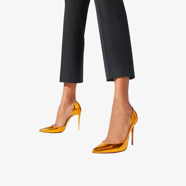 Gold Patent Leather Pump - ARNO CONTI