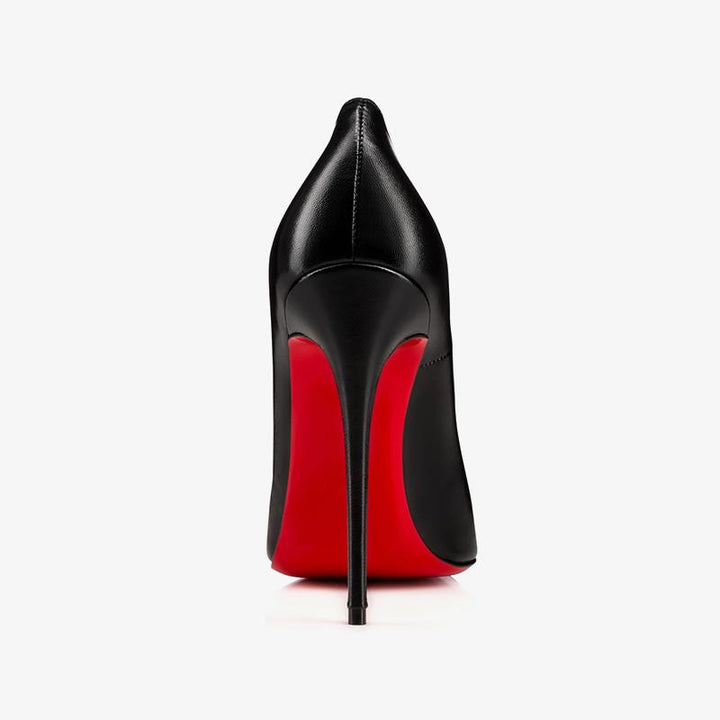 Timeless Black Leather Pumps with 120mm Heel - ARNO CONTI