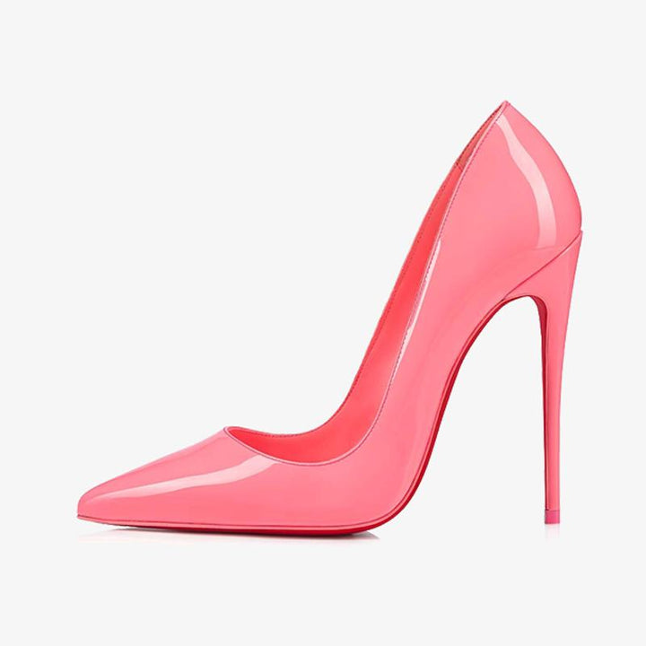 Pink Glossy Patent Leather Pointy Pump - ARNO CONTI