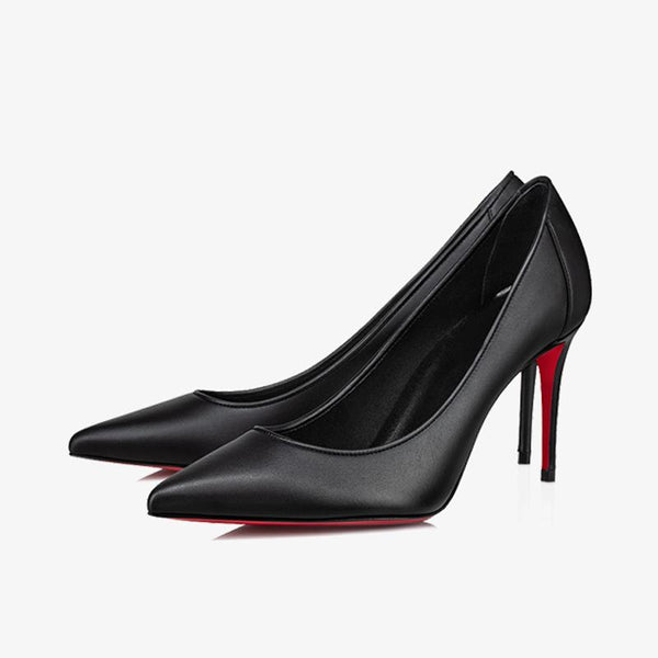 Black Calf Leather Sporty Pump - ARNO CONTI