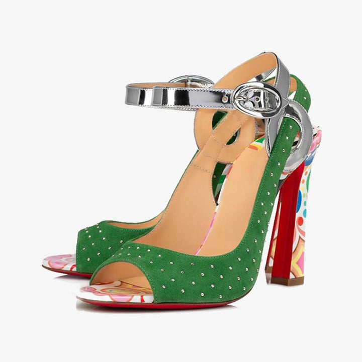 Green Suede Pumps - ARNO CONTI