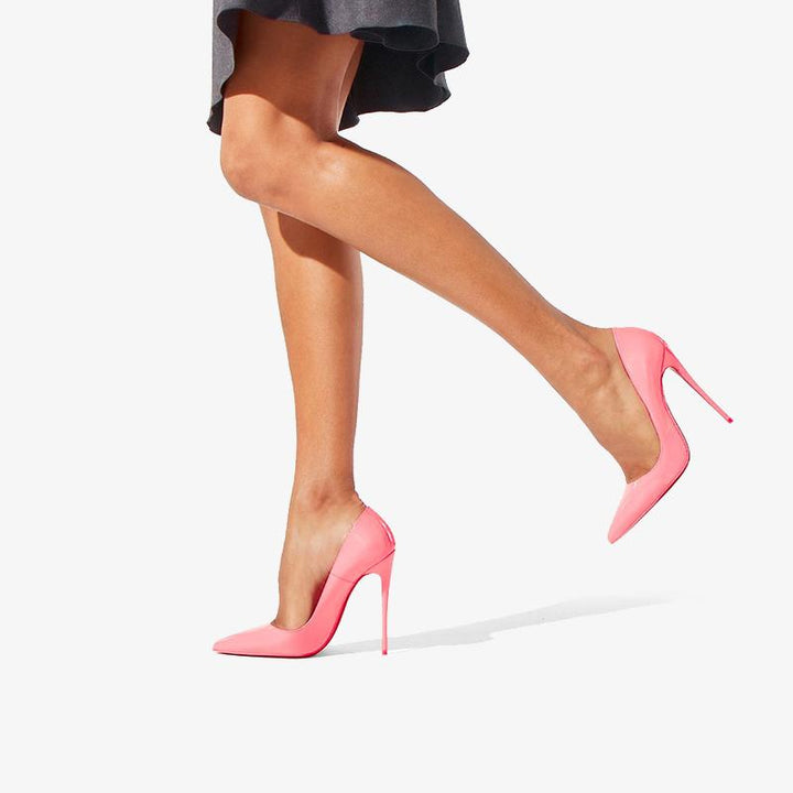 Pink Glossy Patent Leather Pointy Pump - ARNO CONTI