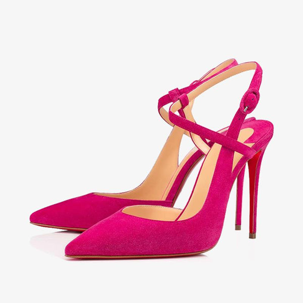 Elegant Pink Suede Leather Sandal - ARNO CONTI