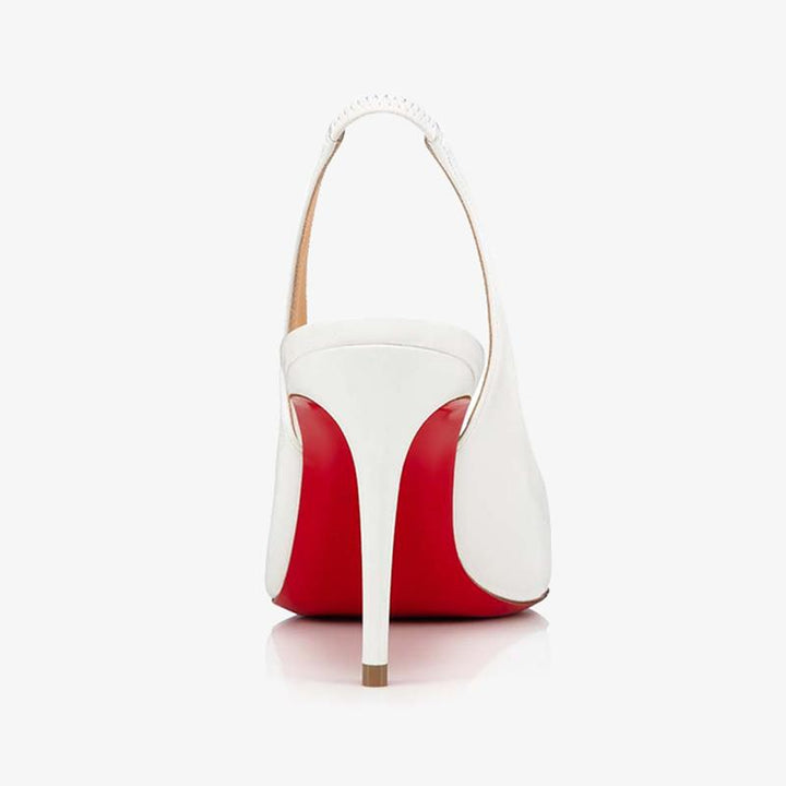 Luxurious White Calf Leather Pump - ARNO CONTI