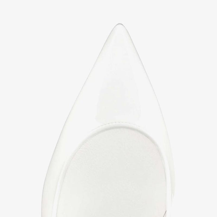 Stylish White Patent Leather Sporty Pump - ARNO CONTI