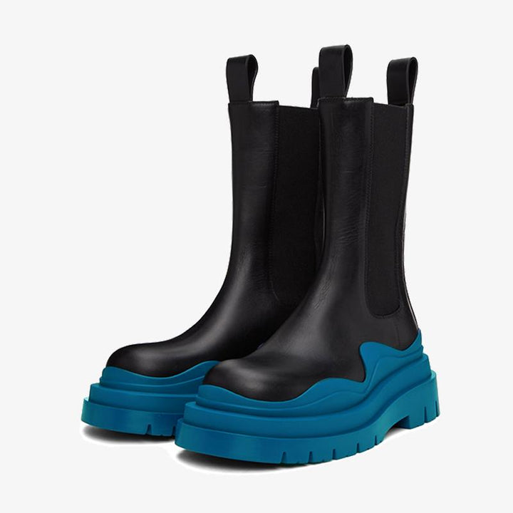 Black/Blue Chelsea Boots - Arno Conti Shoe