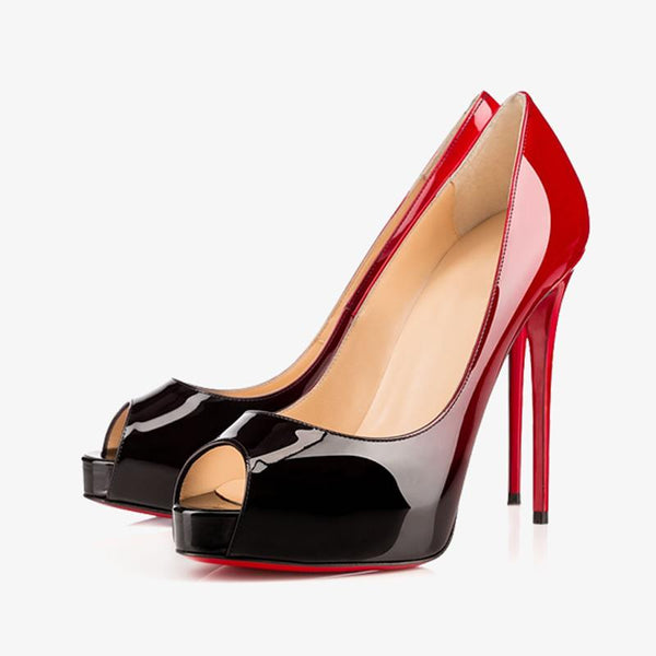 Red and Black Patent Leather Pump - ARNO CONTI