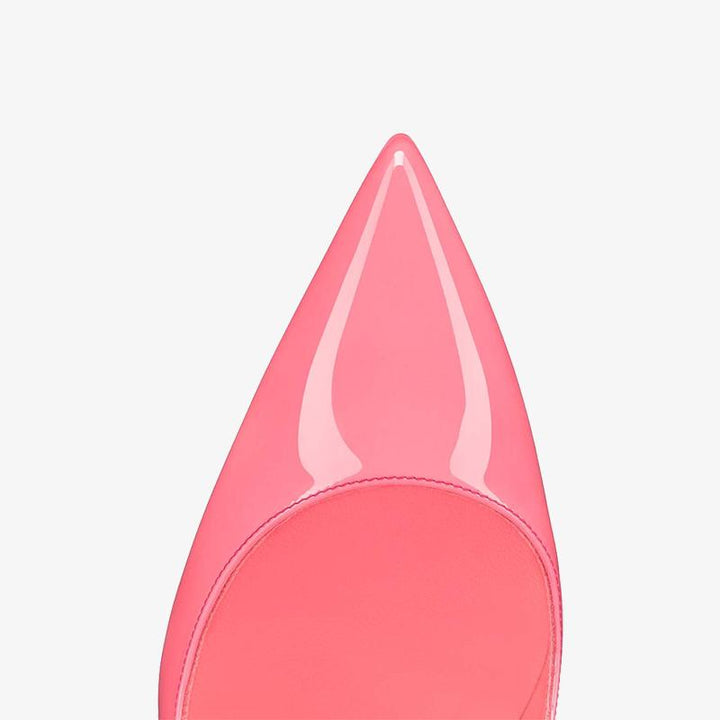 Pink Glossy Patent Leather Pointy Pump - ARNO CONTI