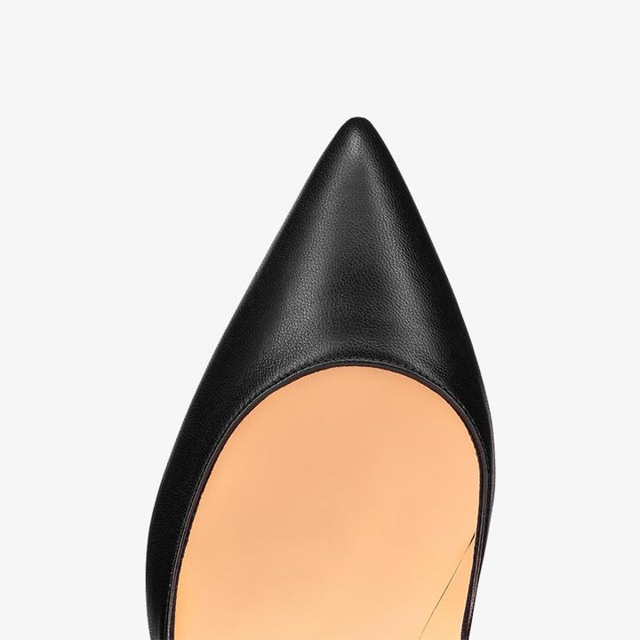 Luxurious Black Calf Leather Stiletto Pump - ARNO CONTI