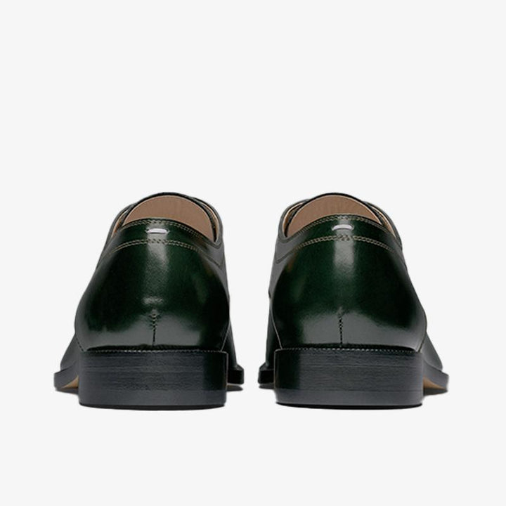 Classic Dark Green Split-toe Laced Brogue Shoes - Arno Conti Shoe