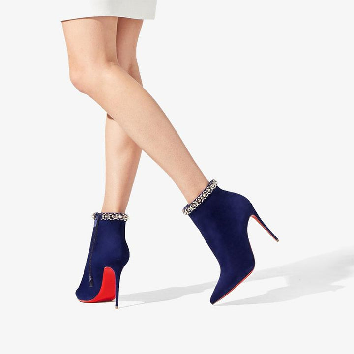 Spike Cuff Suede Ankle Boot - ARNO CONTI