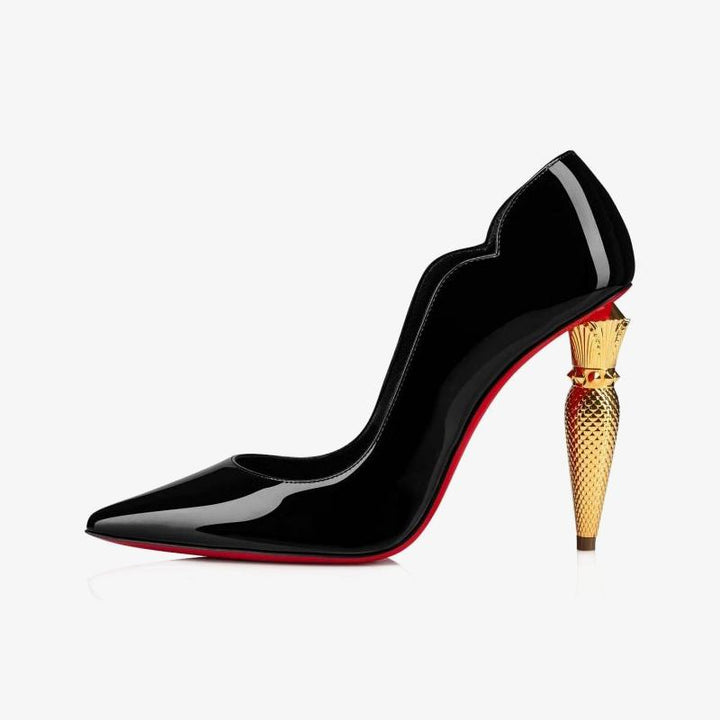 Black Patent Leather Pump with 100 mm - ARNO CONTI