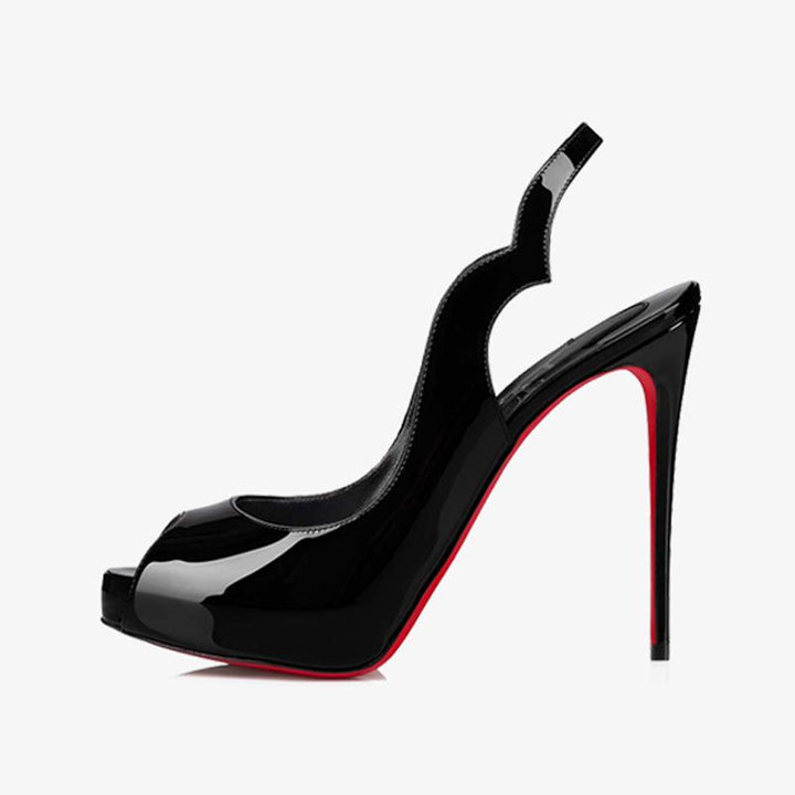 Black Patent Leather Stiletto - ARNO CONTI