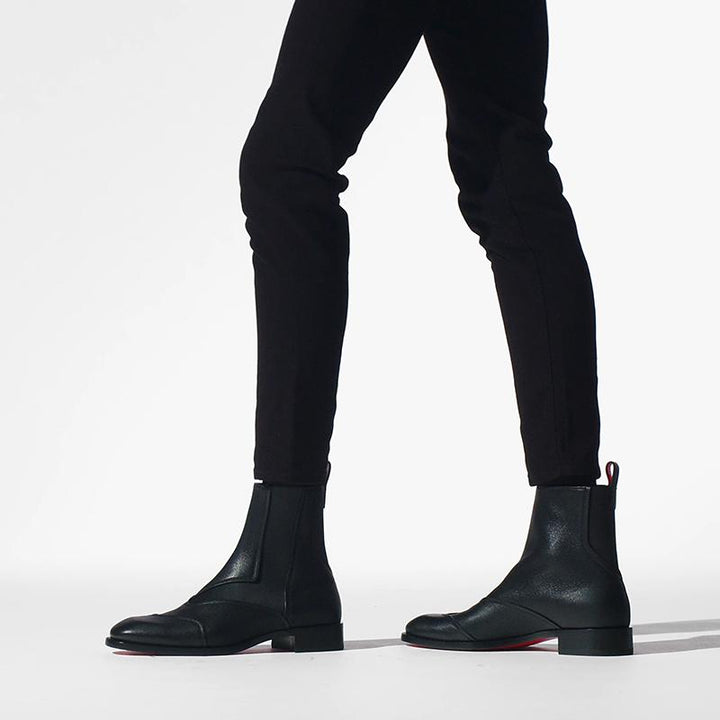 Black Textured Leather Boot - ARNO CONTI