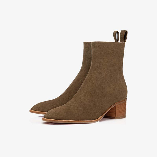 Suede Antelope-Inspired Ankle Boot - ARNO CONTI