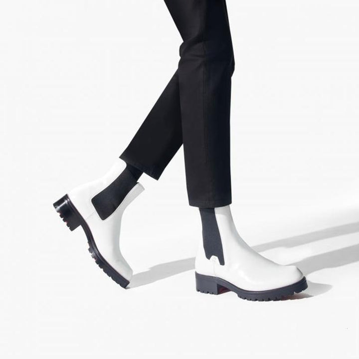 White Motorcycle-Inspired Boot - ARNO CONTI