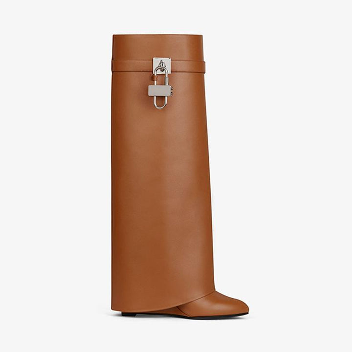 Elegant Tan Calfskin High Boots - Arno Conti Shoe