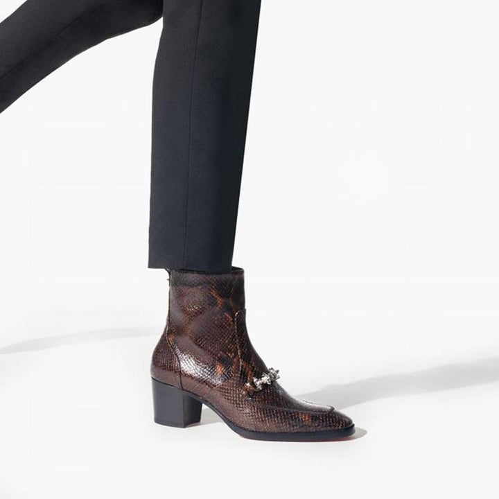 Western-Inspired Brown Calfskin Boot - ARNO CONTI