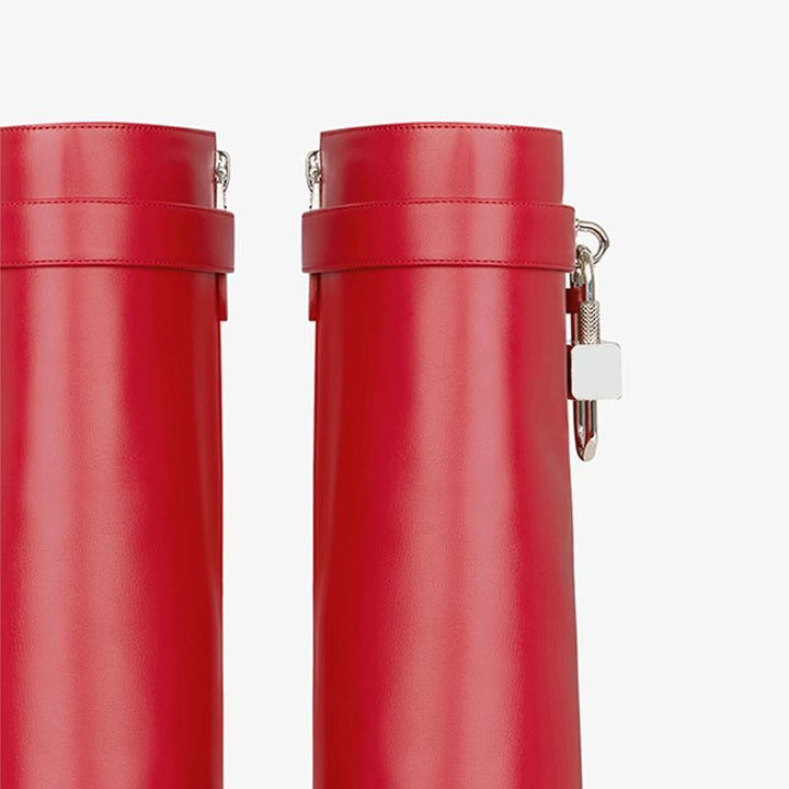 Refined Red Smooth Calfskin Ankle Boots - Arno Conti Shoe