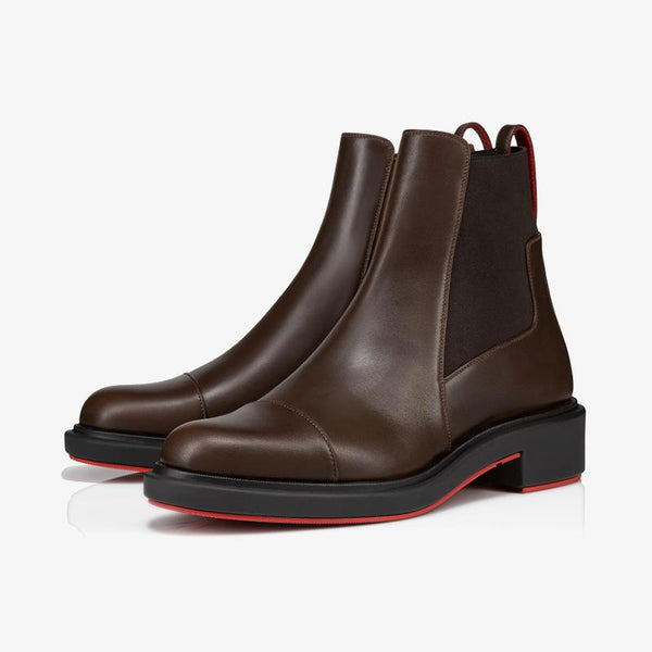 Red-Outlined Brown Urban Boot - ARNO CONTI