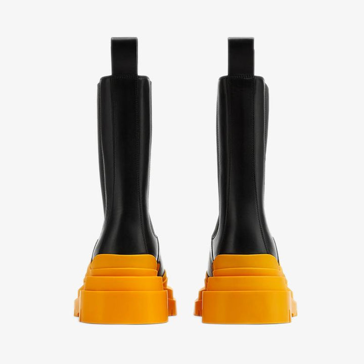 Black/Orange Chelsea Boots - Arno Conti Shoe