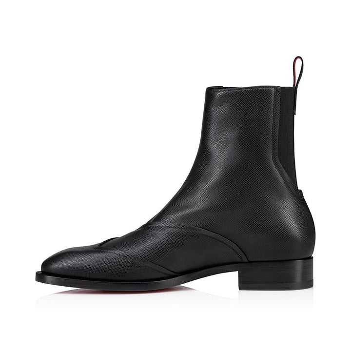 Black Textured Leather Boot - ARNO CONTI