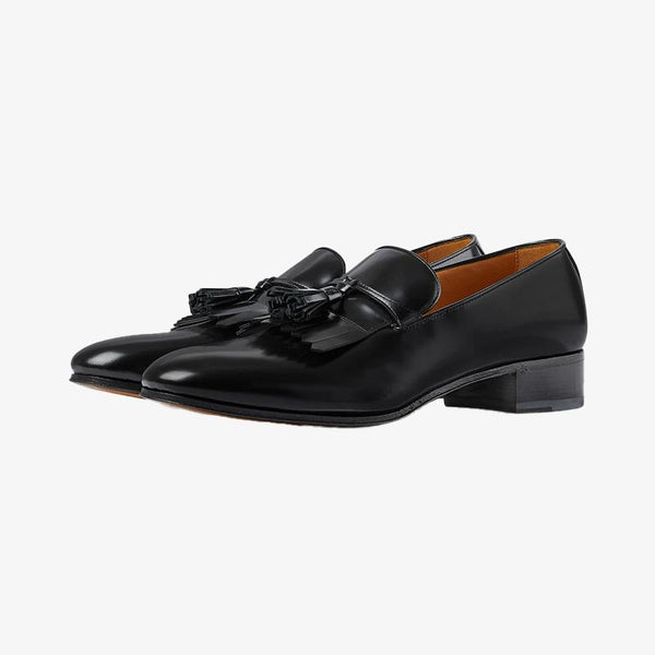 Handcrafted Leather Loafers with Tassel Detail - Arno Conti Shoe