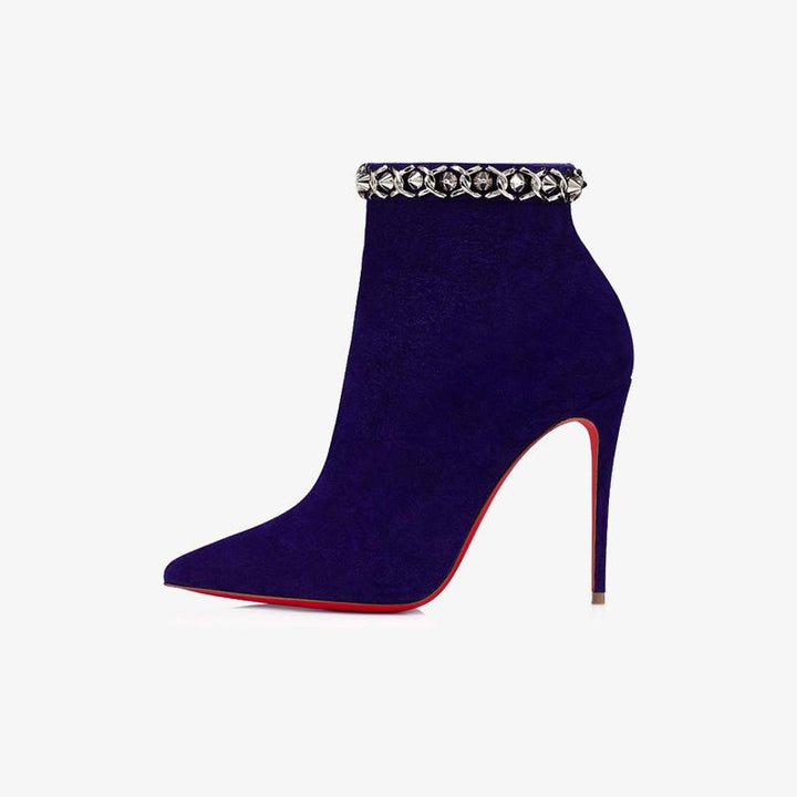 Spike Cuff Suede Ankle Boot - ARNO CONTI