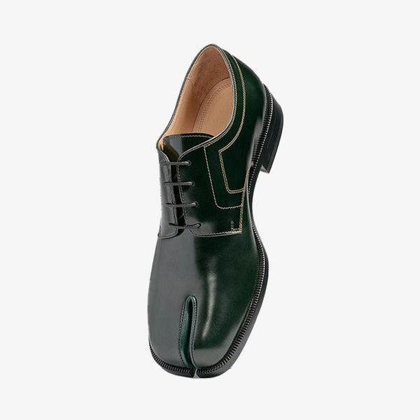 Classic Dark Green Split-toe Laced Brogue Shoes - Arno Conti Shoe