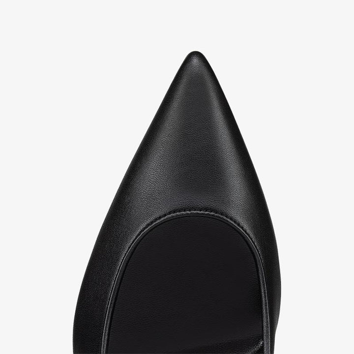 Black Calf Leather Sporty Pump - ARNO CONTI