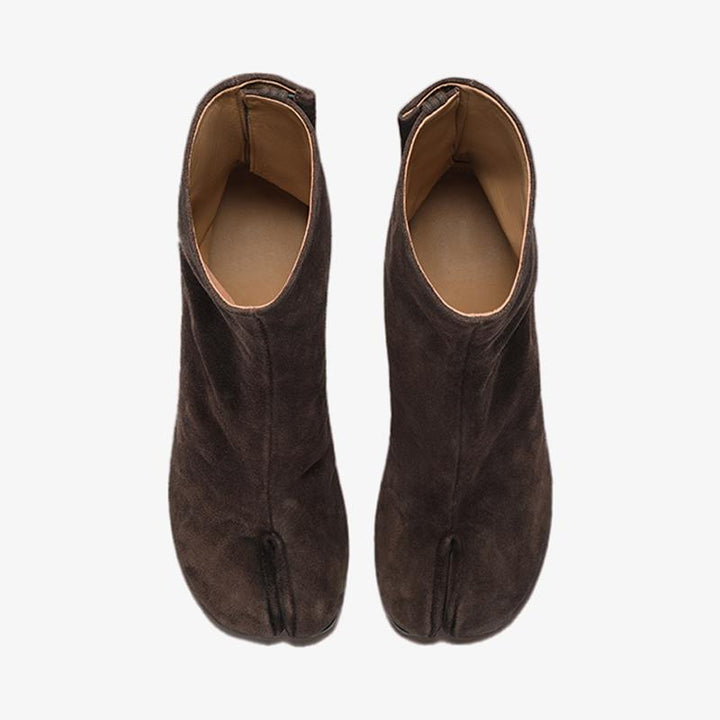 Suede Split-Toe Ankle Boots - Arno Conti Shoe