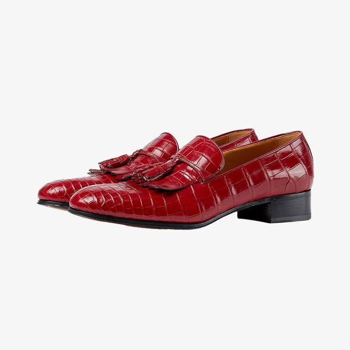 Leather Loafers with Tassel Detail - Arno Conti Shoe