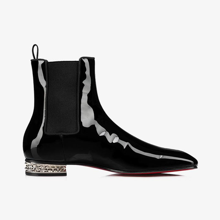 Black Patent Leather Chelsea Boot - ARNO CONTI