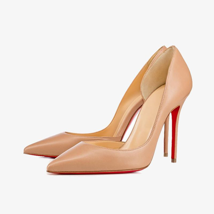 Beige calf Leather Stiletto Pump - ARNO CONTI