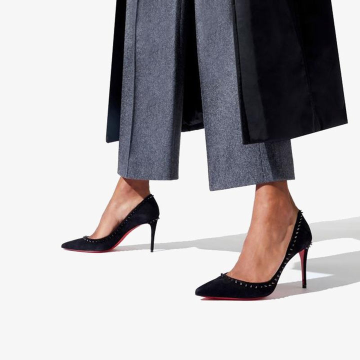 Black Pump with Gunmetal Spikes - ARNO CONTI