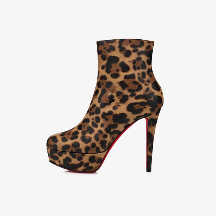 Leopard Print Ankle Boot with 120mm Heel - ARNO CONTI