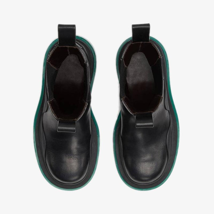 Black/Green Chelsea Boots - Arno Conti Shoe