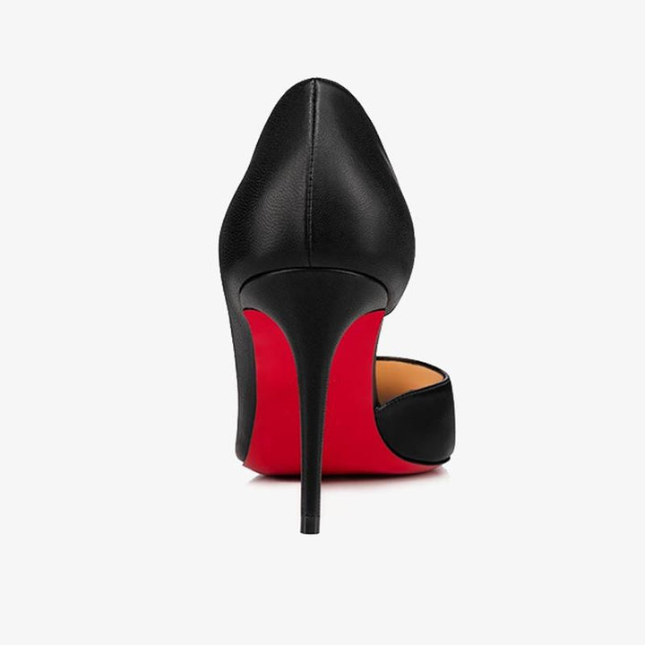 Black Shiny Calf Leather Pump - ARNO CONTI