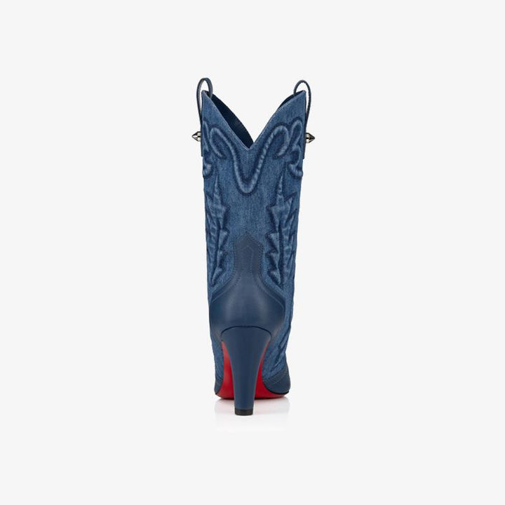 Wild West-Inspired Denim Ankle Boots - ARNO CONTI