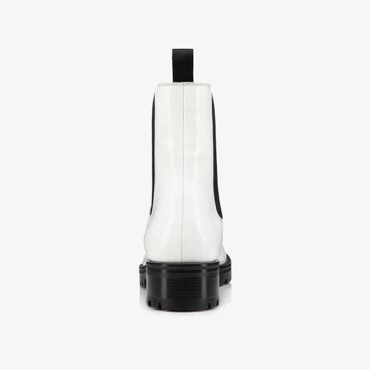 White Motorcycle-Inspired Boot - ARNO CONTI