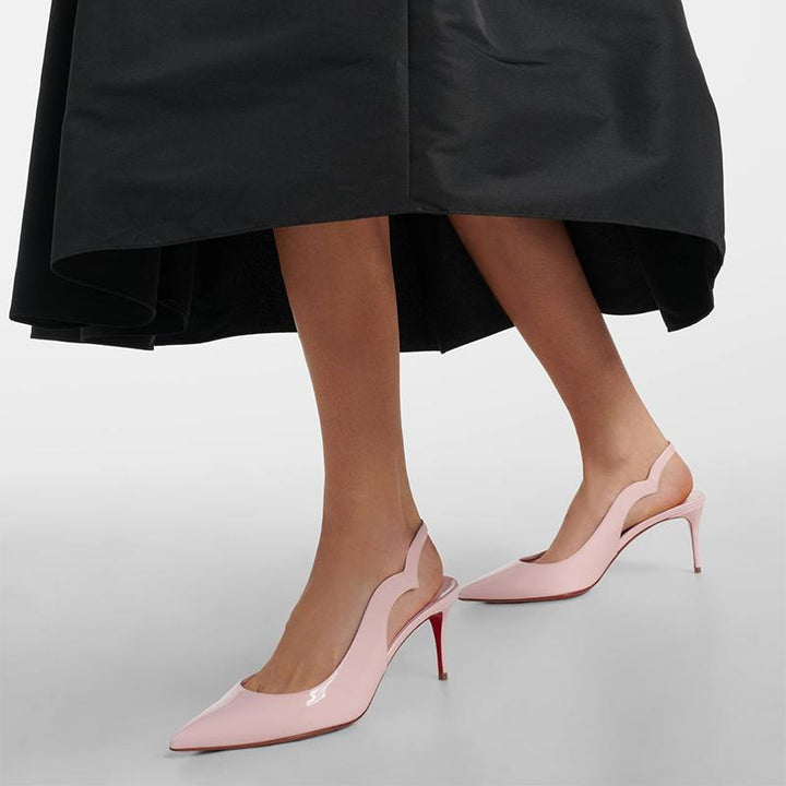 Elegant Light Pink Leather Pumps - ARNO CONTI